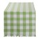 DII Heavyweight Fringed Check Tabletop Collection Table Runner 14x72 Bright Green