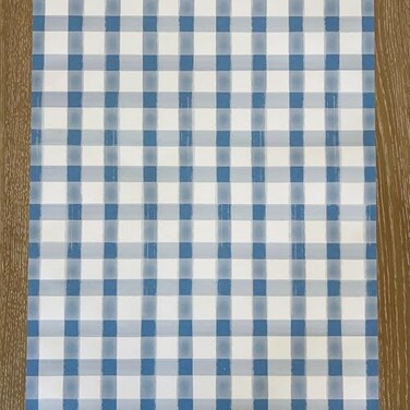 HesterCook Paper Table Runner Roll Blue White Buffalo Check Plaid Pattern for Parties or Weddings Disposable Table Runner American Made