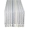 DII Farmhouse Braided Stripe Table Runner Collection 15x108 15x113 Fringe Included Cool Gray