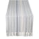 DII Farmhouse Braided Stripe Table Runner Collection 15x108 15x113 Fringe Included Cool Gray