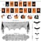 Partyprops Halloween Decorations Indoor Set Halloween Festive Decor Happy Halloween Banner Hanging Swirls Spider Web Table Runner Mantel Scarf 3D Bat Sticker for Spooky Haunted House Home Kitchen Deco
