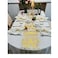 Sunlunckystar Gold Table Runner 11 Inch x 100 Feet Inches Glitter Metallic Mesh Gold Runner Roll Table Decorations for Wedding Baby Shower Birthday Christmas