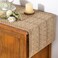 Socomi Boho Table Runner Summer Farmhouse Burlap Jute Bamboo Rustic Dining Kitchen Centerpiece Decor Small Macrame Woven Coffee Table Runner for Dresser Scarf Home Decor 12x60 inch