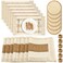Xuhal 19 Pcs Boho Table Runner Placemat and Napkin Ring Set 118 x 1063 Woven Macrame Table Runner with Tassel Natural Burlap Round Rectangle Mat Farmhouse Decoration for Kitchen Wedding Dinner