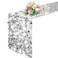 Pufogu 12 x 108 Inch Sequin Table Runner Silver Glitter Premium Big Sequin Table Runner Rectangle Table Runners for Halloween Christmas Wedding Party Birthday Party Banquet Decor 1 Pack