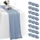 Yorcari 8 Pack Dusty Blue Cheesecloth Table Runners 20x120 Inch Gauze Table Runner Cheese Cloth 10FT Blue Table Runner Rustic Sheer Runner for Wedding Baby Shower Birthday Party Table Decor