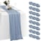 Yorcari 8 Pack Dusty Blue Cheesecloth Table Runners 20x120 Inch Gauze Table Runner Cheese Cloth 10FT Blue Table Runner Rustic Sheer Runner for Wedding Baby Shower Birthday Party Table Decor