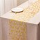 QILANJO 3 Rolls Bling Star Table Runner Glitter Metallic Table Runner Thin Mesh Tabletop Centerpiece Decoration for Home Holiday Birthday Party Dinner Gold11x106