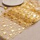 QILANJO 3 Rolls Bling Star Table Runner Glitter Metallic Table Runner Thin Mesh Tabletop Centerpiece Decoration for Home Holiday Birthday Party Dinner Gold11x106