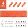 ACSUIT 4 Pack Orange Cheesecloth Table Runner 20 x 120 inch Gauze Table Runners 10 FT LongSemi Sheer Cheese Cloth Fabric Table Runner Bulk for WeddingPartyBaby ShowerBridal Shower Decoration
