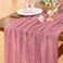 Socomi Mauve Cheesecloth Table Runner Boho Rustic Summer Gauze 120 inch 10FT Cheese Cloth Sheer Runner for Wedding Party Baby Shower Birthday Home Decor Holiday Decorations