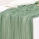 Socomi 6pcs Sage Green Cheesecloth Table Runner Summer Boho Rustic Gauze 120 inch 10FT Cheese Cloth Sheer Runner for Wedding Party Baby Shower Home Decor Holiday Decorations