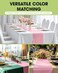 Pureegg Light Pink Plastic Table Runners 10 Pack 14 x 108 Water Resistant Disposable Centerpiece Decorations for Table Cloth Wedding Birthday Holiday Baby Shower Party Home Decor