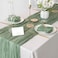 Infinity Infinity Sage Green 1 x Table Runner and 6 x Napkins Set Table Decor Cheesecloth Rustic Wedding Birthday Party All Events and Parties