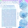 Remagr 6 Pcs Iridescent Blue Sequin Table Runner 12 x 72 Inch Mermaid Table Runner Glitter Sequin Sparkly Desk Cover for Wedding Birthday Party Ceremony Supplies Decor