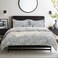 DAUAOTO Duvet Cover California King Size Set 104X96 Cover 2 Shams Cotton Bedding Set Blue Gray Botanic Pattern