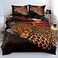 Holiyjog Cheetah Print Bedding Leopard Quilt Cover Sets Brown Linens Bed Pillow Shams Queen Size Animal Home Textile Queen 002