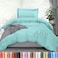 Utopia Bedding Duvet Cover Twin Size 2 Piece with Zipper Closure 1 Comforter Cover 68X90 Inches 1 Pillow Sham 20X26 Inches Spa Blue Comforter Not Included