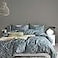 mixinni Blue Floral Duvet Cover King Size Cotton Flowers Pattern King Bedding Set Garden Style Comforter Cover Set with Zipper ClosureLuxury Quality Soft Durable Easy Care 3pcs King Size