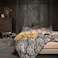 Cupocupa King Duvet Cover Set 3pc Dark Navy Paisley Boho Bedding Luxury Art Deco Floral Botanical Print Soft Microfiber Reversible Quilt Cover with Pillowcases King 104x90