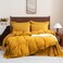 S VICTORY SYMBOL 100 Organic Linen Duvet Cover Set 3 PiecesStone Washed French Flax Bedding Set1 Comforter Cover and 2 PillowcaseYellowQueen SoftBreathable