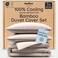 Bambaw 100 Viscose Derived from Bamboo Duvet Cover King Size 3 Piece Duvet Cover Cooling King Size Extra Soft Breathable Includes 2 King Pillow Shams No Comforter Sand