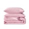 BFS HOME Linen Duvet Cover King Size Soft Breathable Cotton Linen Blend 3Pieces Bedding Set with 2 Pillowcases Stonewashed Texture Light Pink AllSeason Comfort