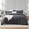 HearthHarbor Hearth Harbor Dark Grey Duvet Cover Queen Size 3 Piece Queen Duvet Cover Set Soft Double Brushed Queen Size Duvet Covers with Button Closure 1 Duvet Cover 90x90 inches and 2 Pillow Sha