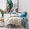 Eikei Home Damask Medallion Luxury Duvet Quilt Cover Boho Paisley Print Bedding Set 400 Thread Count Egyptian Cotton Sateen Vibrant Bohemian Pattern Majorca Queen
