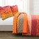 Lush Decor Royal Empire Reversible Cotton Duvet Cover Set 3 Piece Set King Tangerine Striped Bedding Set King Duvet Set Boho Decor Orange Bedding