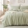 MILDLY Super Soft Duvet Cover 2pcs 100 Washed Microfiber Mist Sage TwinTwin XL Comforter Cover Set with Zipper Closure Corner Ties No Comforter