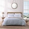 Tommy Bahama Queen Duvet Cover Set Reversible Cotton Bedding Set with Matching Shams Coastal Home Dcor Koya Bay Blue Queen