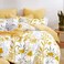 SLEEPBELLA Duvet Cover Set 600 Thread Count White Floral Cotton Bedding Set Full Yellow White Botanical