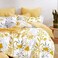 SLEEPBELLA Duvet Cover Set 600 Thread Count White Floral Cotton Bedding Set Full Yellow White Botanical