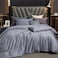 MooMee Duvet Cover Set 100 Extra Long Staple Cotton 600 Thread Count Sateen Smooth Luxury Breathable Hotel Quality Cooling Bedding for All Season 3 Pieces Blueish Grey Queen 90x90