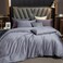 MooMee Duvet Cover Set 100 Extra Long Staple Cotton 600 Thread Count Sateen Smooth Luxury Breathable Hotel Quality Cooling Bedding for All Season 3 Pieces Blueish Grey Queen 90x90