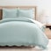 Lush Decor Coastal Chic Scalloped Edge Cotton Duvet Cover Set 3 Piece Set FullQueen Blue White Queen Bedding Set White Duvet Cover Queen Coastal Decor