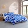 Marimekko FullQueen Duvet Cover Set Cotton Percale Reversible Bedding with Matching Shams Floral Home Decor Unikko Blue FullQueen