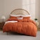 JSD Burnt Orange Duvet Cover Set Queen Size 3 Piece Duvet Cover with Pillow Shams Soft Brushed Microfiber Zipper Closure Comforter Not Included
