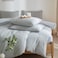 MWL Toy Striped Duvet Cover Set King Size 3 Pcs Breathable Durable 100 Washed Cotton Comforter Cover for All Seasons Chic Linen Like Textured Bedding Set Light Blue White Pinstripes King