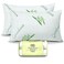 OMEO 2 Pack Standard Size Rayon Derived from Bamboo Pillow for Sleeping Shredded Memory Foam Bed Pillows for Side Back and Stomach Sleepers Soft Cooling Adjustable and Washable Cover 20 x 26