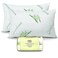 OMEO 2 Pack Standard Size Rayon Derived from Bamboo Pillow for Sleeping Shredded Memory Foam Bed Pillows for Side Back and Stomach Sleepers Soft Cooling Adjustable and Washable Cover 20 x 26