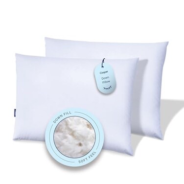 Casper Sleep Down Pillow for Sleeping Standard White Two Pack