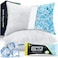BETU Cooling Pillows Standard Size Set of 2 Shredded Memory Foam Standard Pillows Set of 2 for Hot Sleepers Adjustable Firm Soft Support Pillow for Side Back Stomach Sleeping White