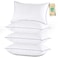 JOLLYVOGUE Pillows Queen Size Set of 4 Washable Supportive Bed Pillows with Super Soft Down Alternative Fill Luxury Fluffy Hotel Quality for Side Back and Stomach Sleepers