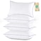 JOLLYVOGUE Pillows Queen Size Set of 4 Washable Supportive Bed Pillows with Super Soft Down Alternative Fill Luxury Fluffy Hotel Quality for Side Back and Stomach Sleepers