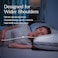 DreamyBlue Gusseted Sapphire Pillow Adjustable Loft Luxury Cover Shredded Memory Foam Fill wAirflow Beads Ideal for Wide Shoulders Neutral Alignment for All CertiPURUS Foam King