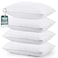 Utopia Bedding Bed Pillows for Sleeping White Queen Size Set of 4 Hotel Pillow Cooling Pillows for Side Back or Stomach Sleepers