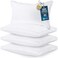 Utopia Bedding Bed Pillows for Sleeping King Size White Set of 4 Soft Fluffy Pillow with Down Alternative Filling Cooling Hotel Quality Gusseted Pillow for Back Stomach or Side Sleepers