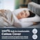 COZSINOOR Goose Down Feather Pillows Queen Size Hotel Bed Pillow for Sleeping Set of 2 Soft 600 TC Cotton Cover Fluffy Support Surround Fill Down Alternative for Back Stomach Side Sleepers